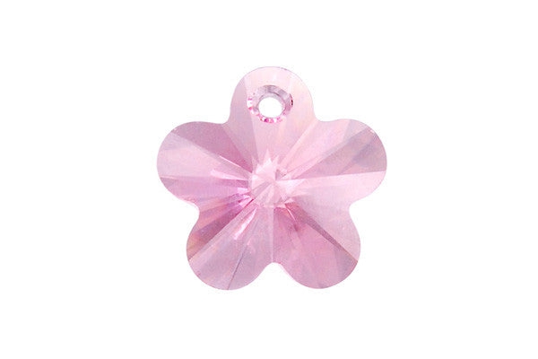 Swarovski 6744 Taşlı Flower Küpe - Light Rose
